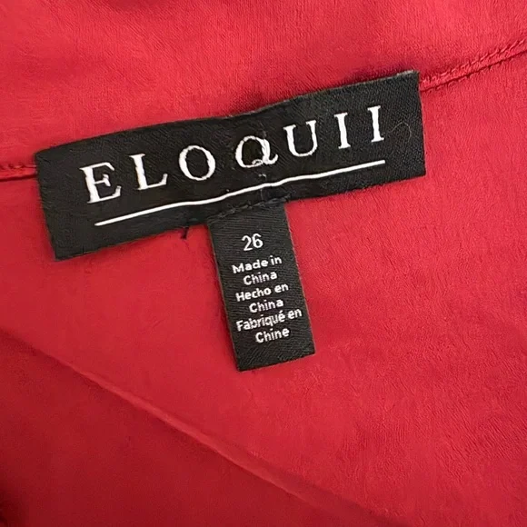 ELOQUII 2-PIECE CRANBERRY PANTS SUIT 24/26 - Picture 7 of 8